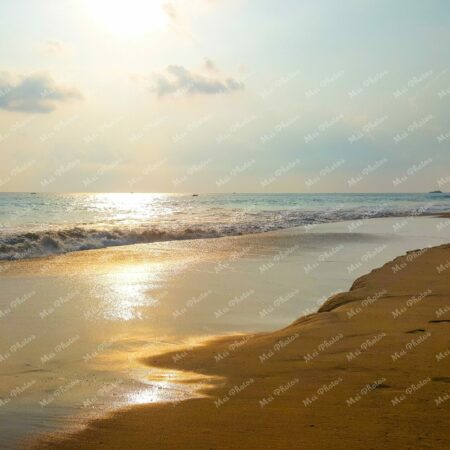 Sand, Waves, And Sea Foam During Sunset In Hikkaduwa Sri Lanka Relaxing Vacation